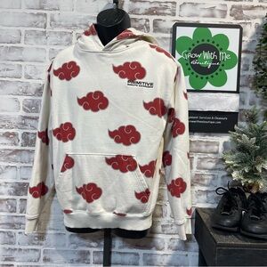 Primitive Naruto  Hoodie with Red cloud Pattern mens small